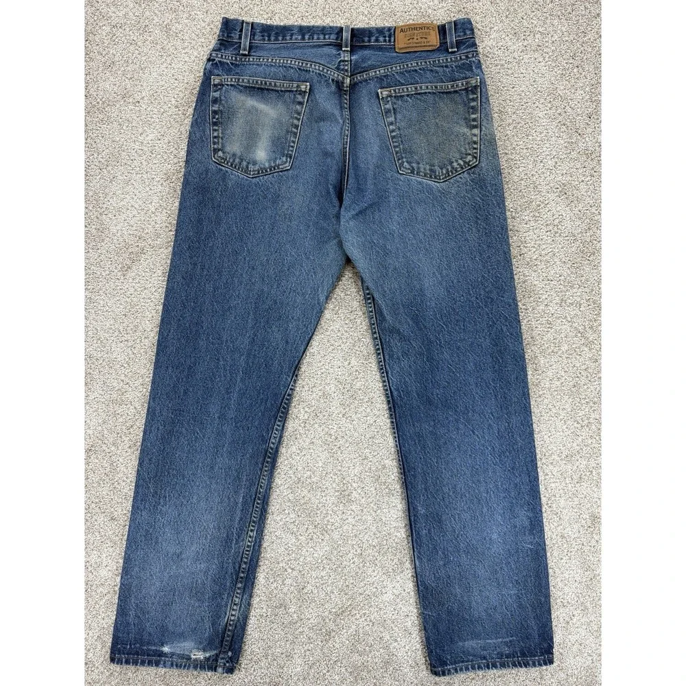 VTG Levis Signature Jeans Mens 36x33 Blue Authentics Regular Fit Straight Cotton